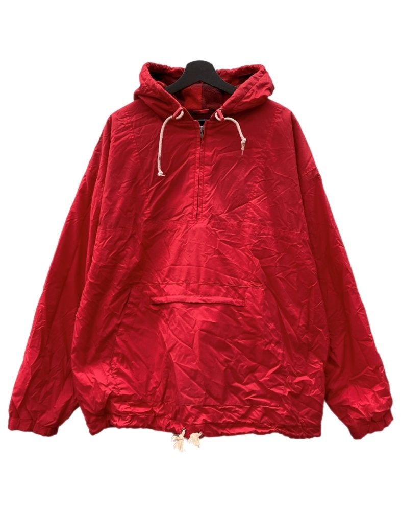ギャップ GAP 90s HALFZIP JACKET ハーフジップ ジャケット アノラックパーカー オールド アウター 赤 ジャケット 無地 レッド XLサイズ 104MT-2436