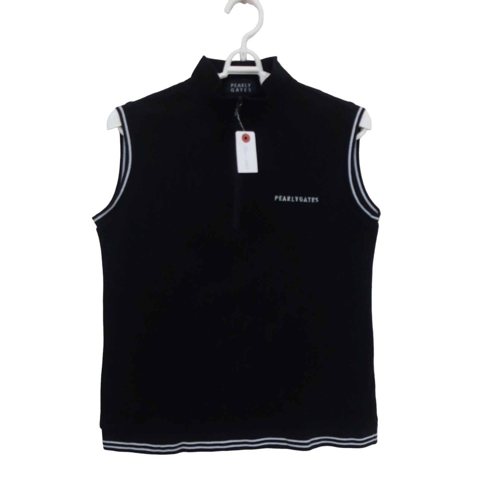 パーリーゲイツノースリーブサイズS PEARLY GATES(パーリーゲイツ) ノースリーブハーフジップシャツ