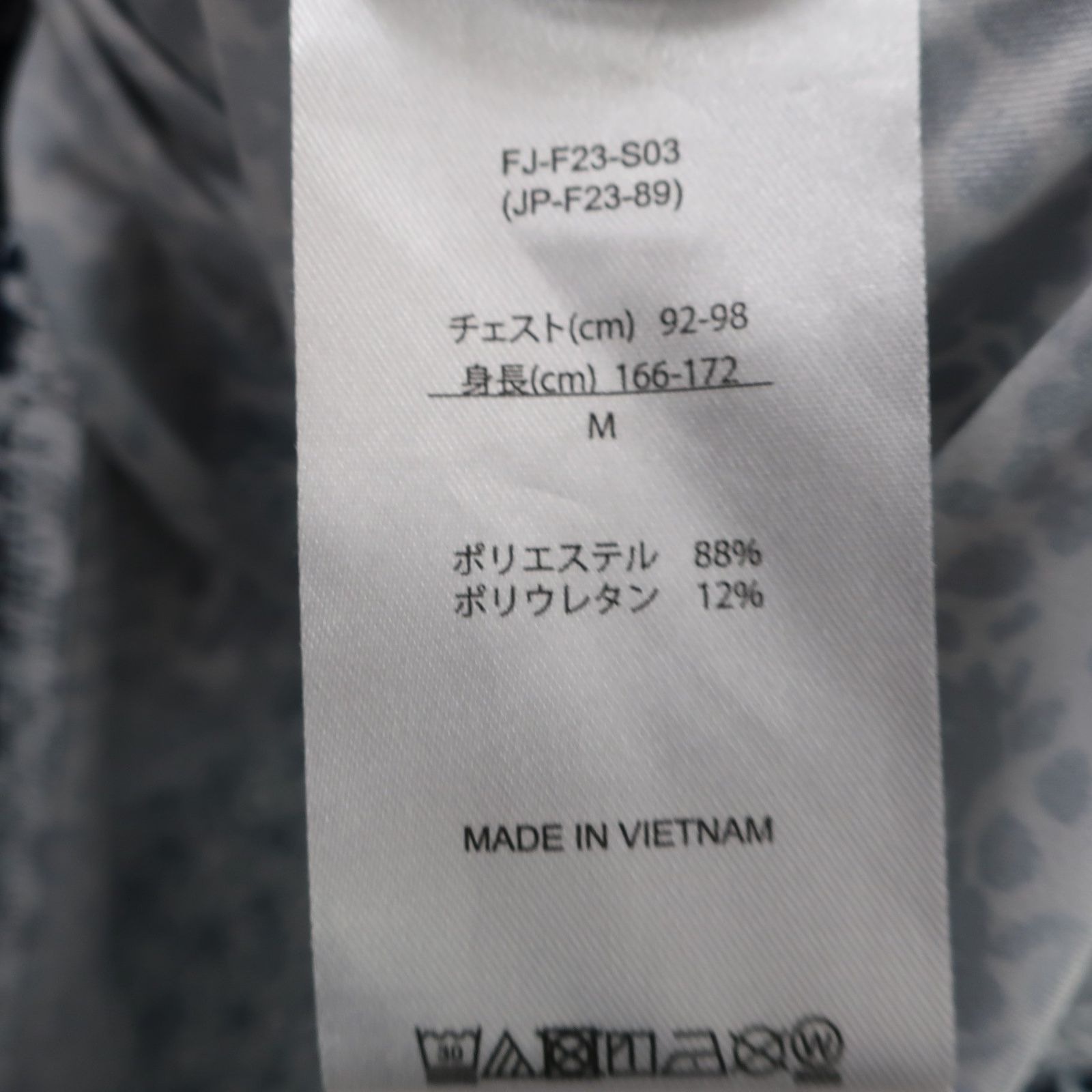 美品】FOOTJOY(フットジョイ) 長袖ポロシャツ 白ネイビー総柄 メンズ M
