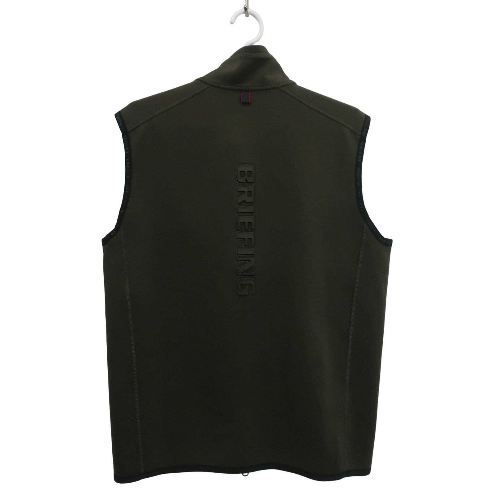 美品】BRIEFING(ブリーフィング) フルジップベスト カーキ メンズ L