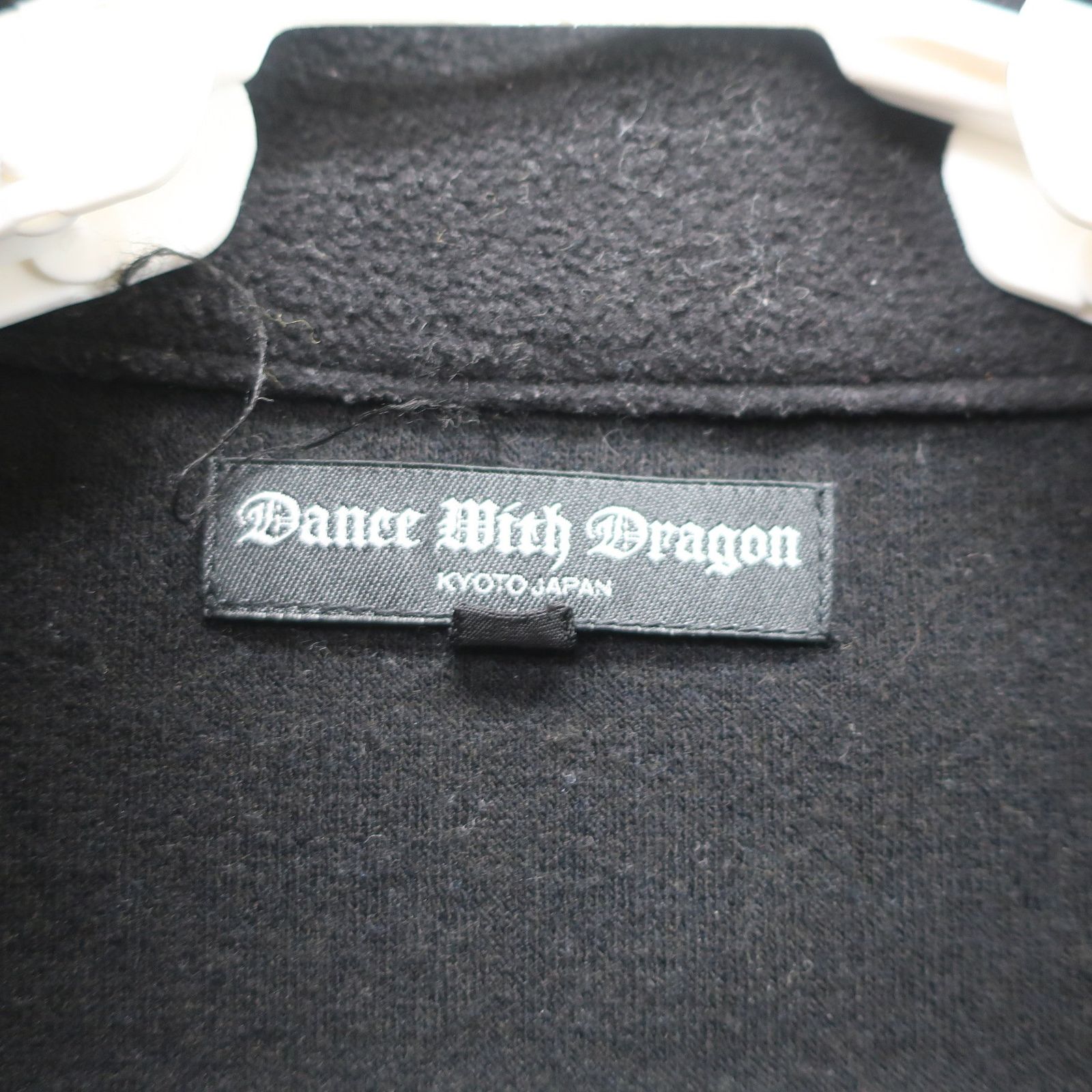 Dance With Dragon(ダンスウィズドラゴン) ハーフジップシャツ 黒