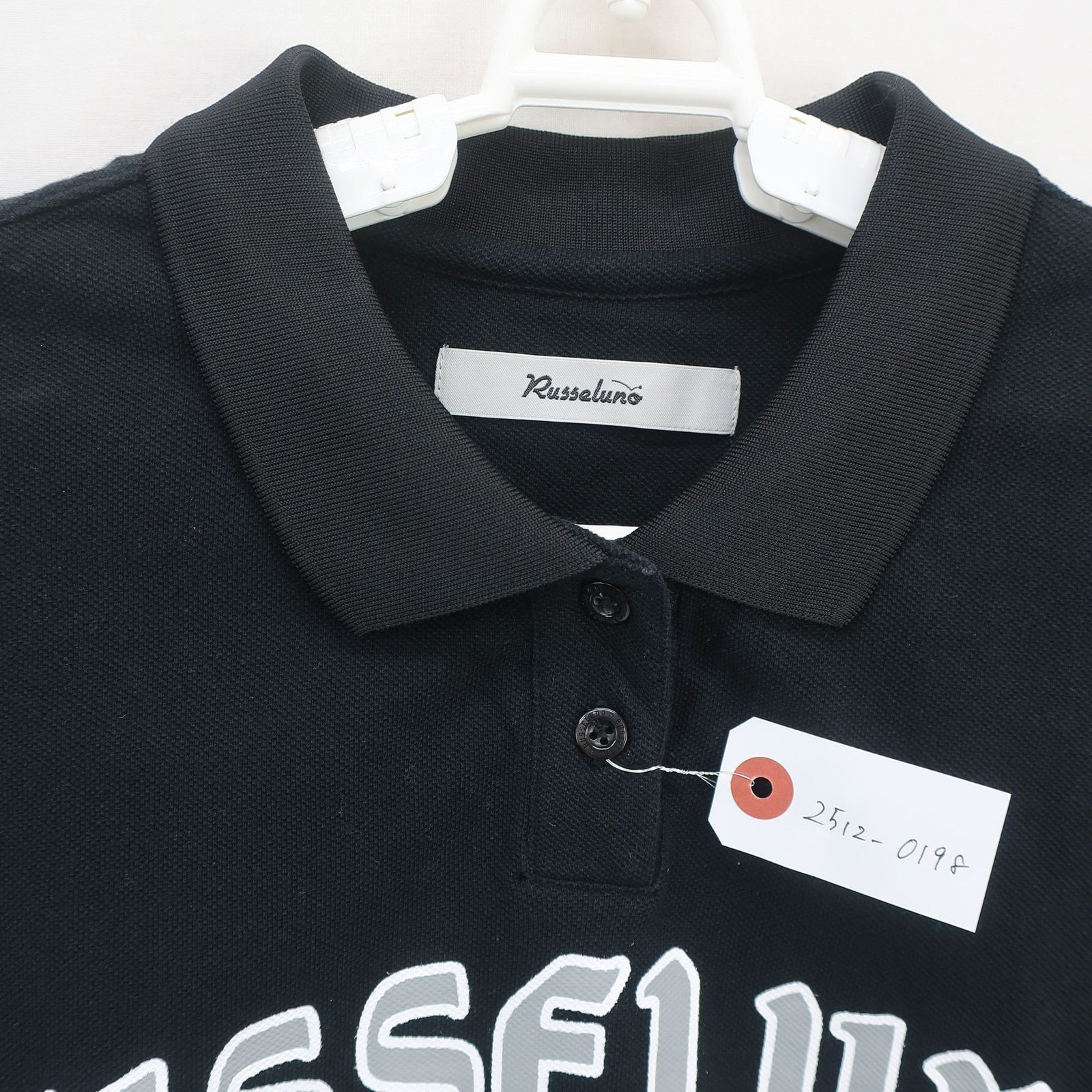 美品】RUSSELUNO(ラッセルノ) ポロシャツ 黒 レディース 0 RSW-2210304