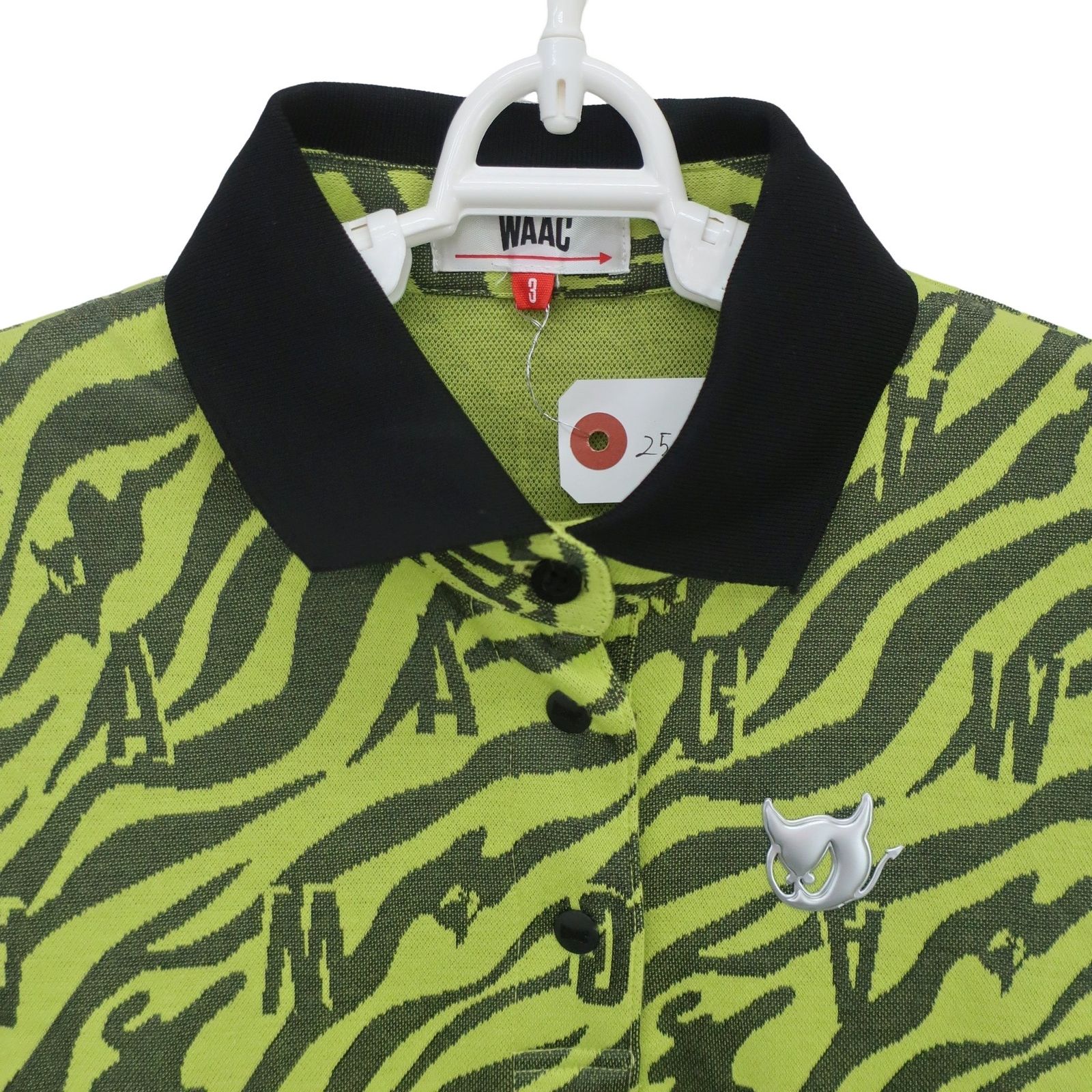 美品】WAAC(ワック) ポロシャツ 黄色黒 レディース 3 072214062-0041