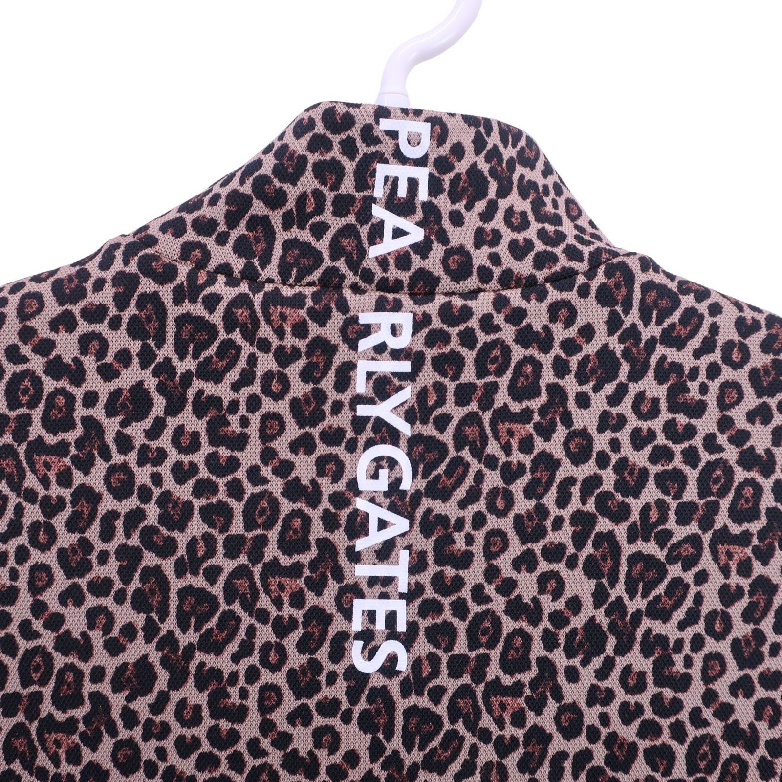 美品】PEARLY GATES(パーリーゲイツ) ハイネックシャツ レオパード柄
