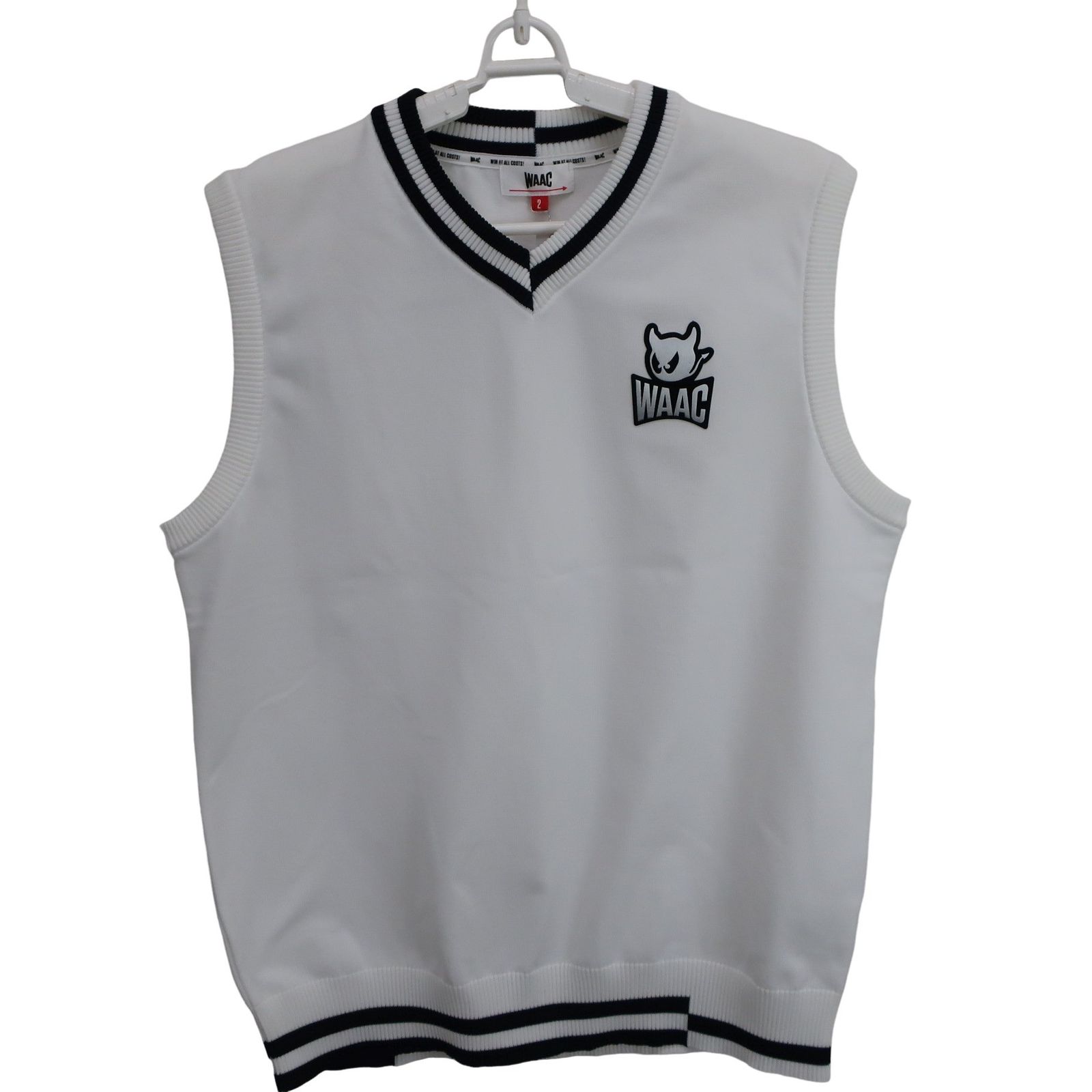 美品】WAAC(ワック) ベスト 白 メンズ 2 072234701-0001 ゴルフウェア