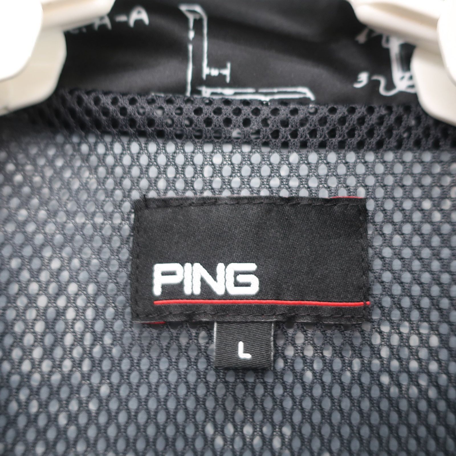 未使用品】PING(ピン) フルジップブルゾン 黒総柄 メンズ L 621