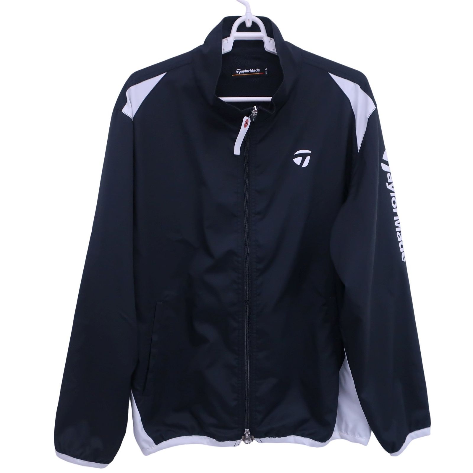 美品】TaylorMade(テーラーメイド) フルジップナイロンジャケット 黒