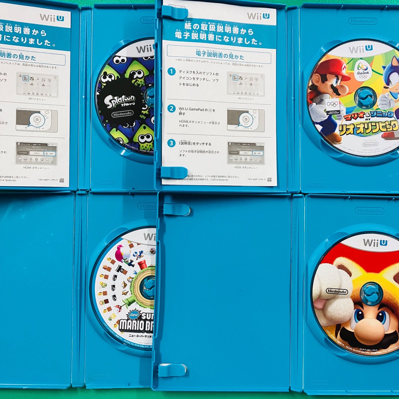 4点セット】WiiU スプラトゥーン マリオ&ソニック AT リオ 4点セット】WiiU スプラトゥーン マリオ&ソニック AT リオ