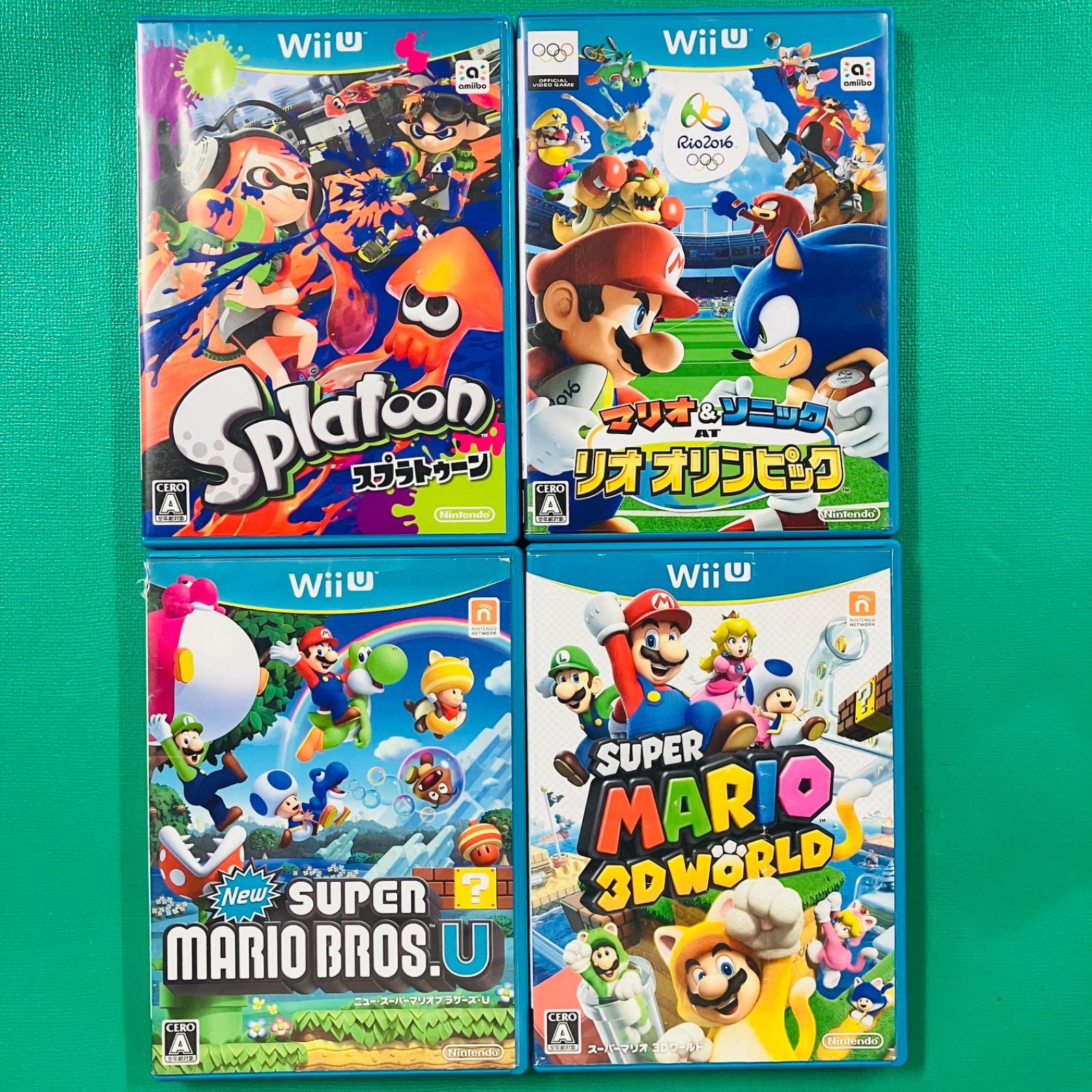 4点セット】WiiU スプラトゥーン マリオ＆ソニック AT リオ