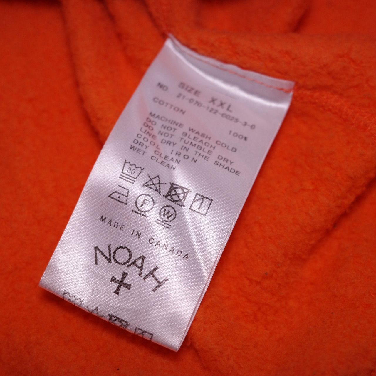 ノア NOAH カナダ製 古着 刺繍 ロゴ スウェット オレンジ XXL キャンプ 