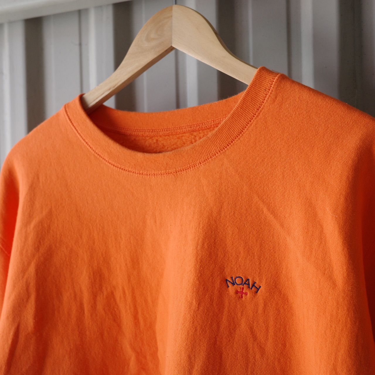 ノア NOAH カナダ製 古着 刺繍 ロゴ スウェット オレンジ XXL キャンプ