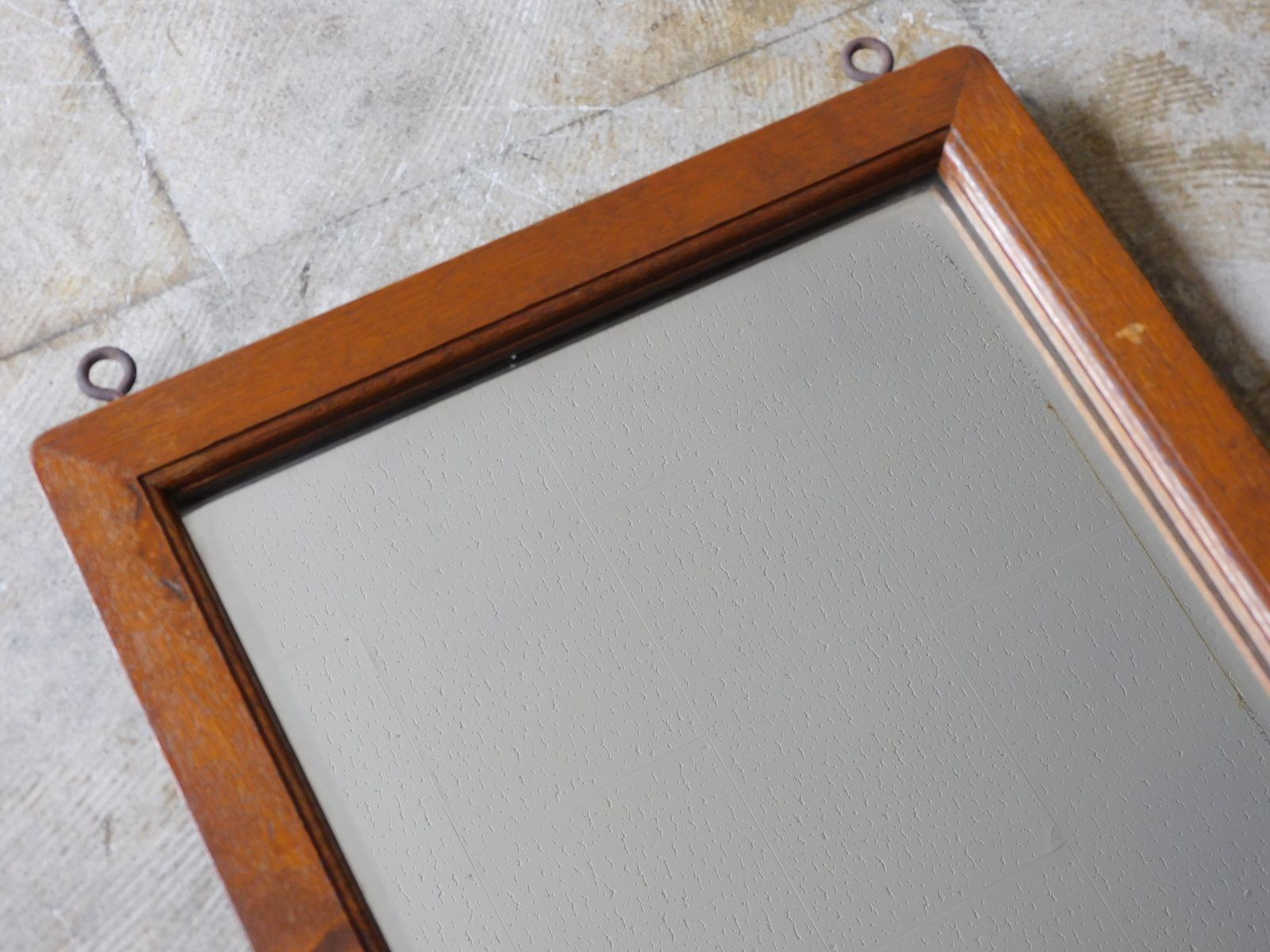 オーク材 壁掛け 鏡 ミラー HK-a-05751 / ファッション 木枠 木製 無垢