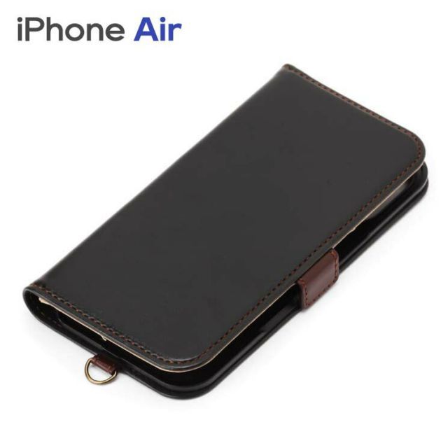 全国無料，新作登場 iPhoneAir ケース 手帳 ブラック PUレザー マグネットロック フリップカバー アイフォン アイホン PG-25CFP02BK その他