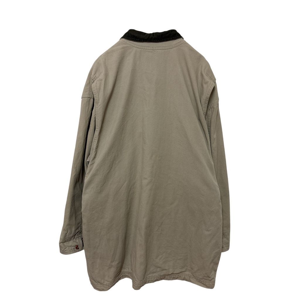 【襟コーデュロイ、裏地チェック】L.L.Beanハンティングジャケット古着長袖. L.L.Bean エルエルビーン コットンジャケット ハンティングジャケット
