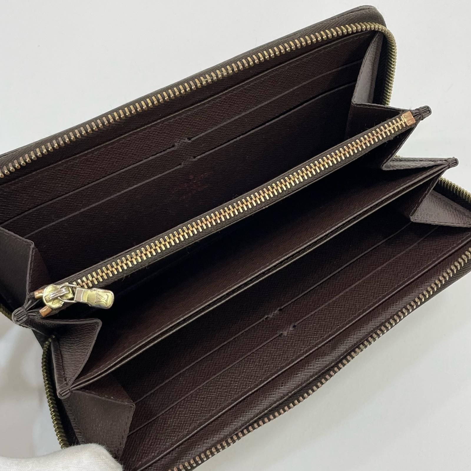 ルイヴィトン LOUIS VUITTON 長財布 ダミエ柄 ジッピーウォレット ラウンドジッピーウォレット N60015 ブラウン 中古】LOUIS VUITTON | ルイ・ヴィトン ジッピーウォレット ダミエ