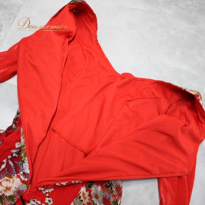 社交ダンス 衣装 スタンダード ドレス ワンピース パーティ衣装 レッド