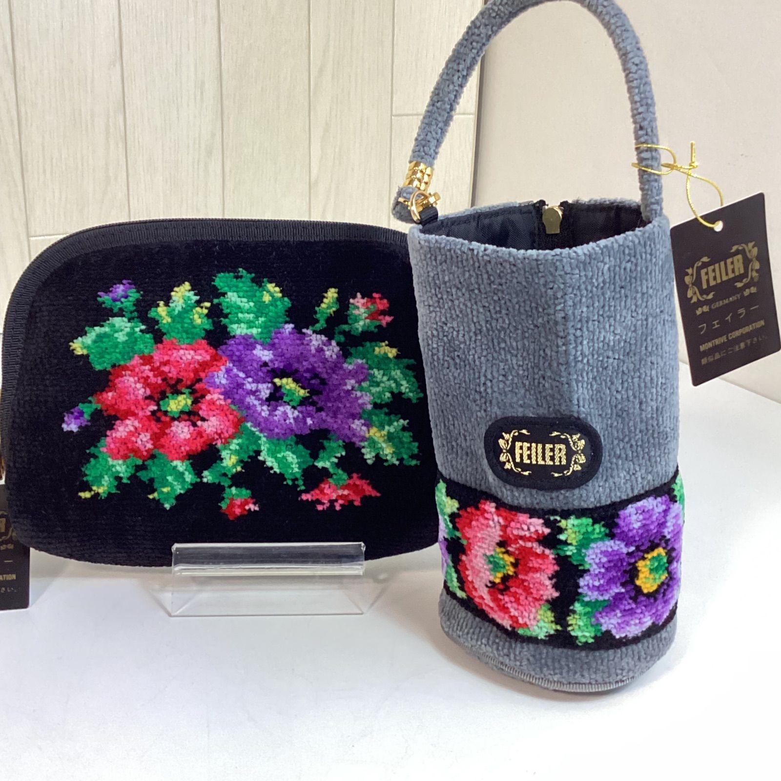 フェイラー FEILER シュニール織 ペットボトルホルダー&ポーチ ☆未