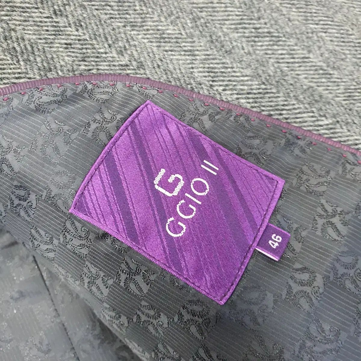 GGIO2 割引 ウール100 ヘリンボーン ハーフ コート メンズ95サイズ