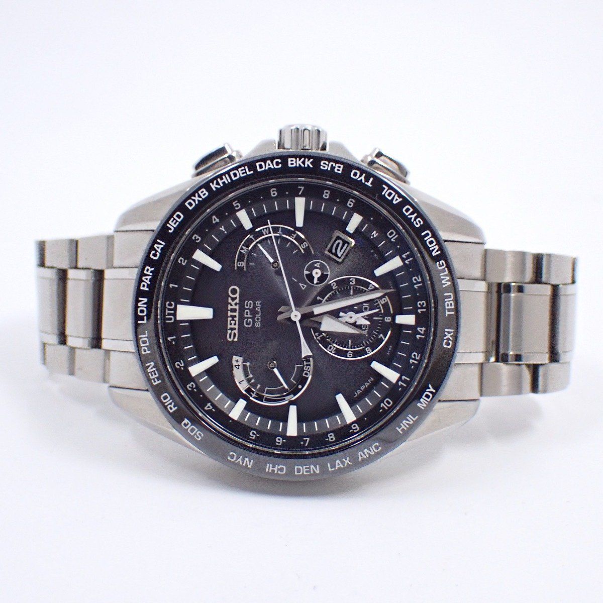 SEIKO セイコー アストロン GPS衛星ソーラー電波 メンズ 腕時計 黒文字