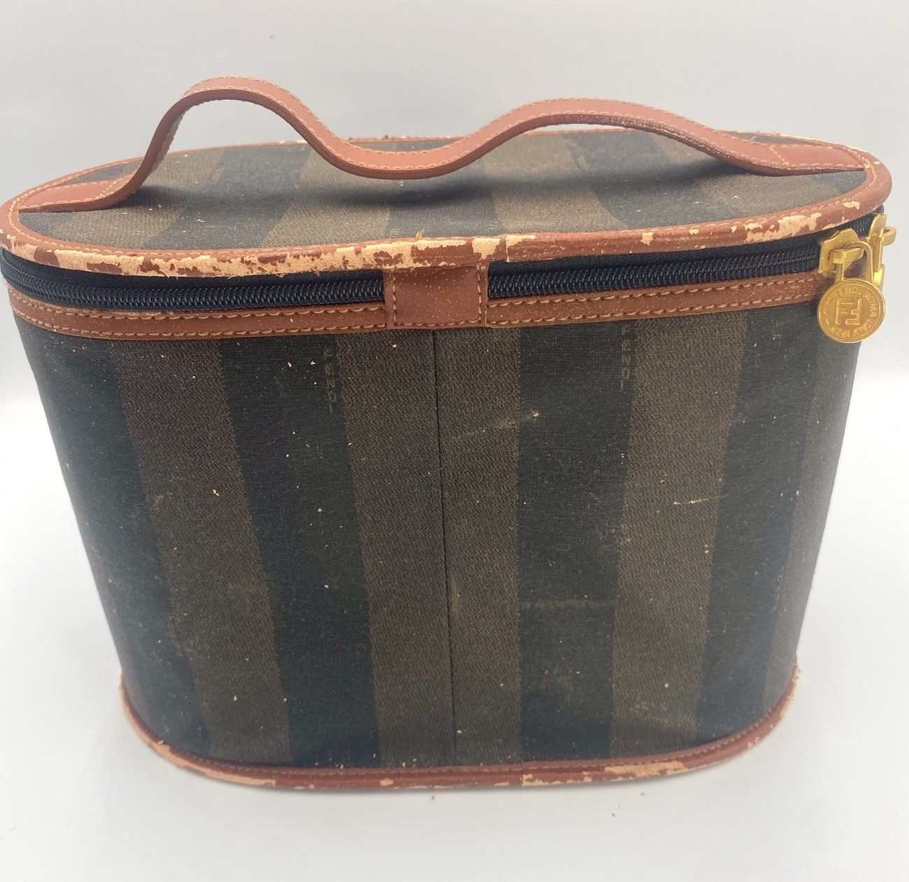 FENDI フェンディ ペカン柄 バニティバッグ ハンドバッグ ポーチ