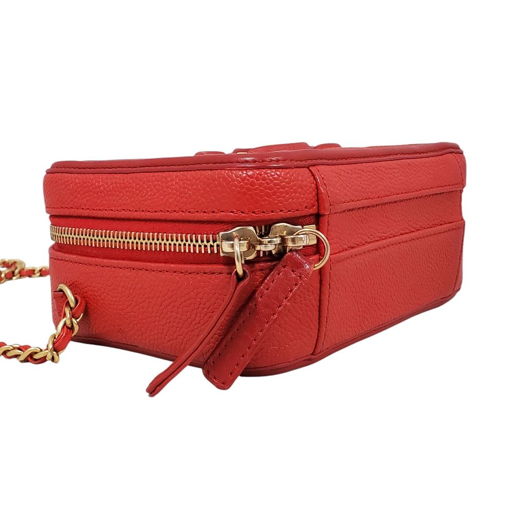 中古】シャネル CHANEL キャビアスキン CCフィリグリー スモール