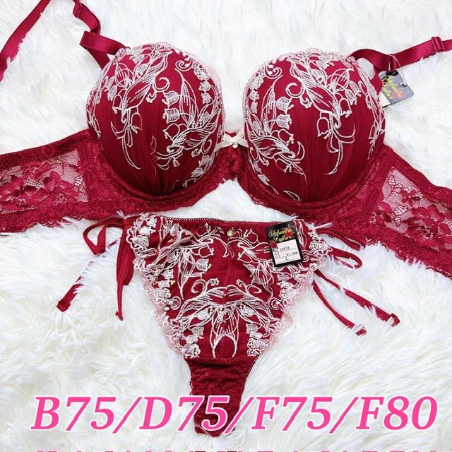 ブラジャーTバックセット ブラショーツセット Tバック B75/D75/F75