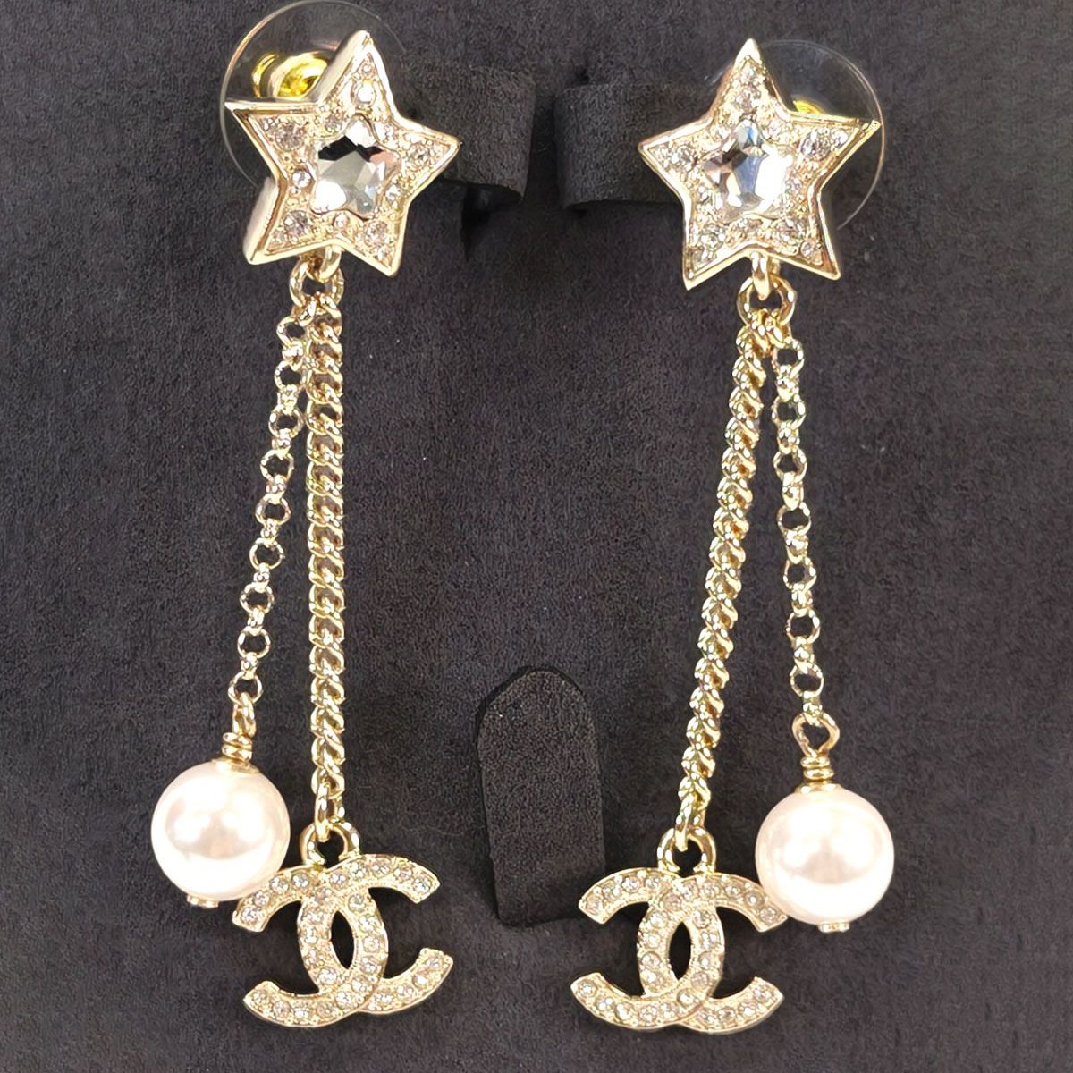CHANEL 星型 スター パール ピアス CHANEL シャネル スター 星 パール ピアス ゴールド 管理番号：10625