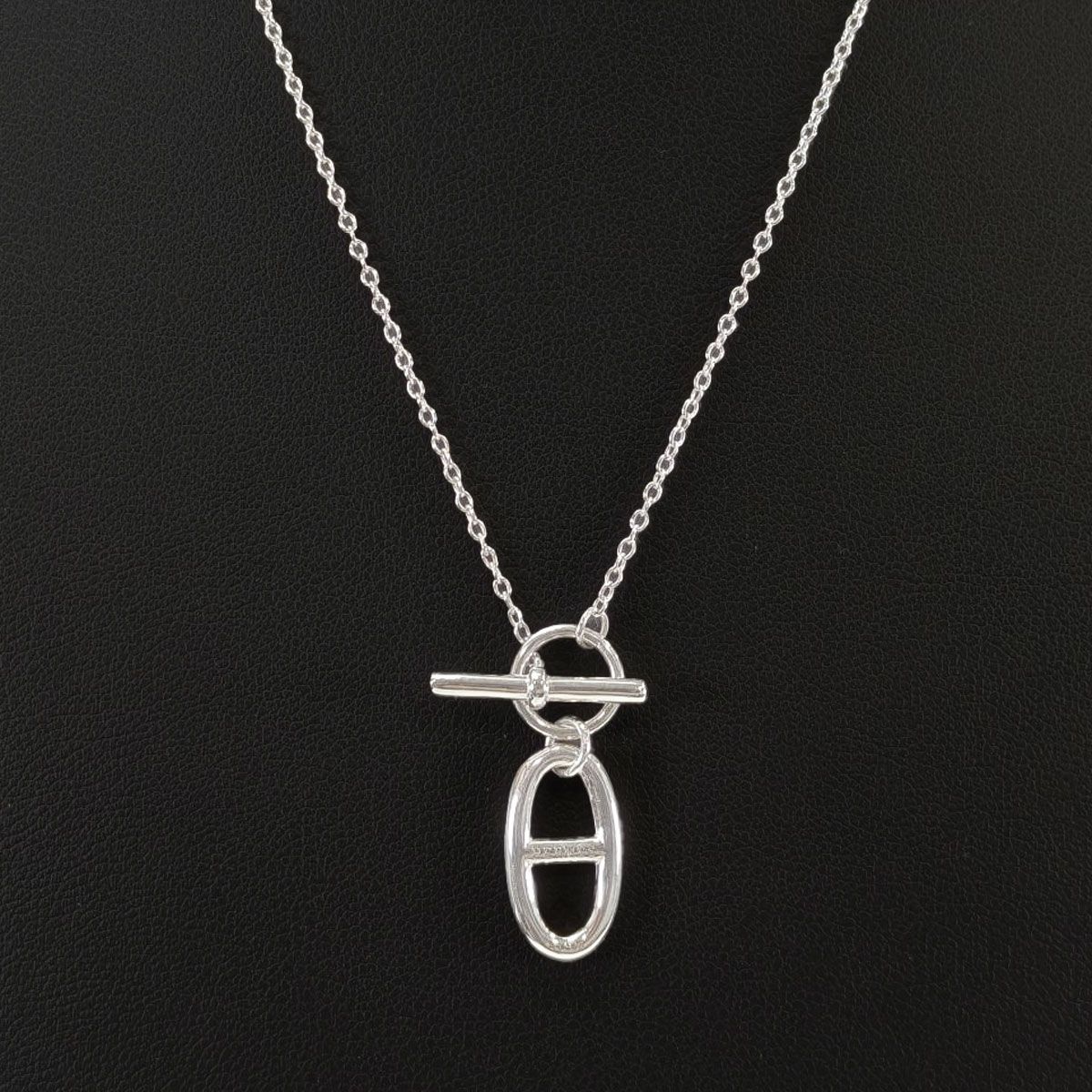 HERMES エルメス アミュレット シェーヌダンクル ネックレス シルバー