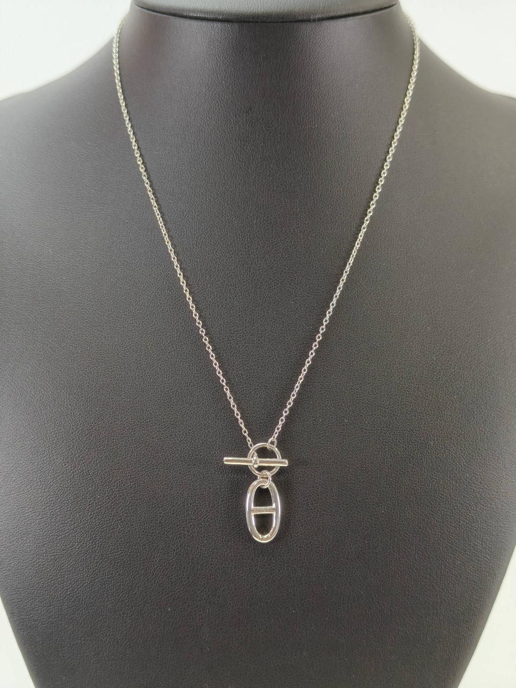 HERMES エルメス アミュレット シェーヌダンクル ネックレス シルバー