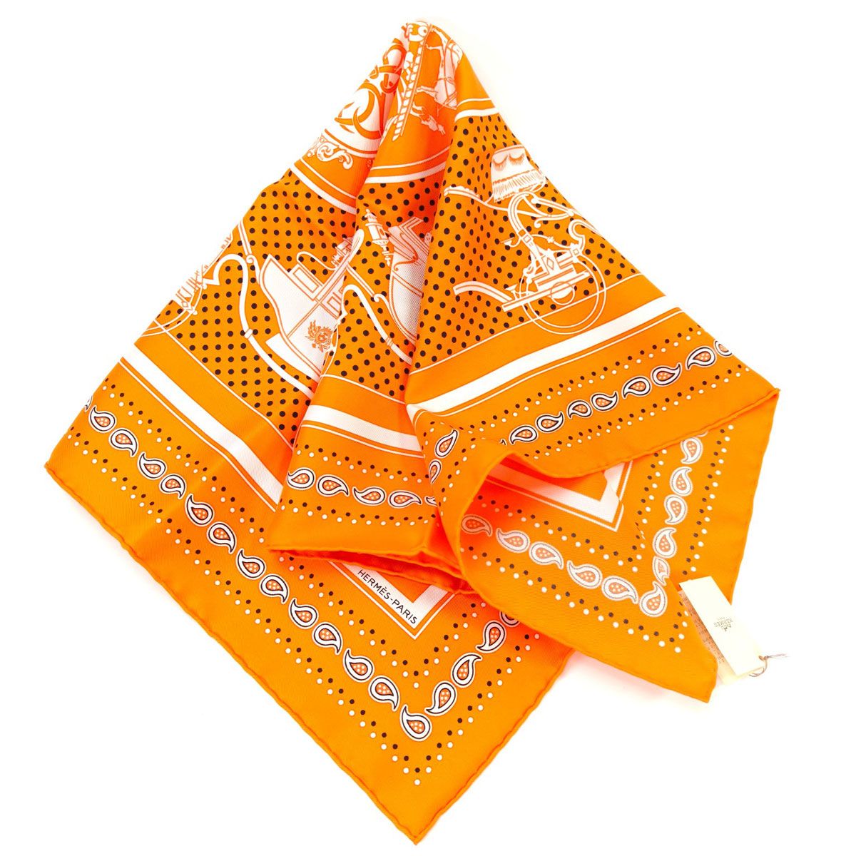 HERMES エルメス カレ55 エクスリブリス Ex-Libris シルク スカーフ