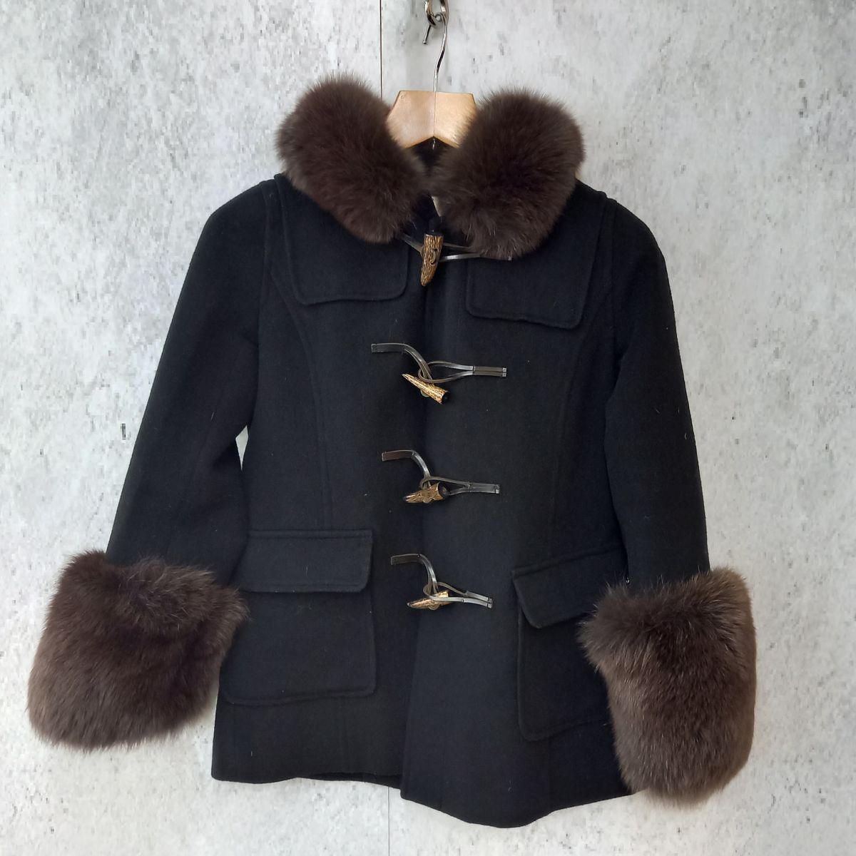 rich リッチ ダッフルコート ロング フォックス ファー フード付 