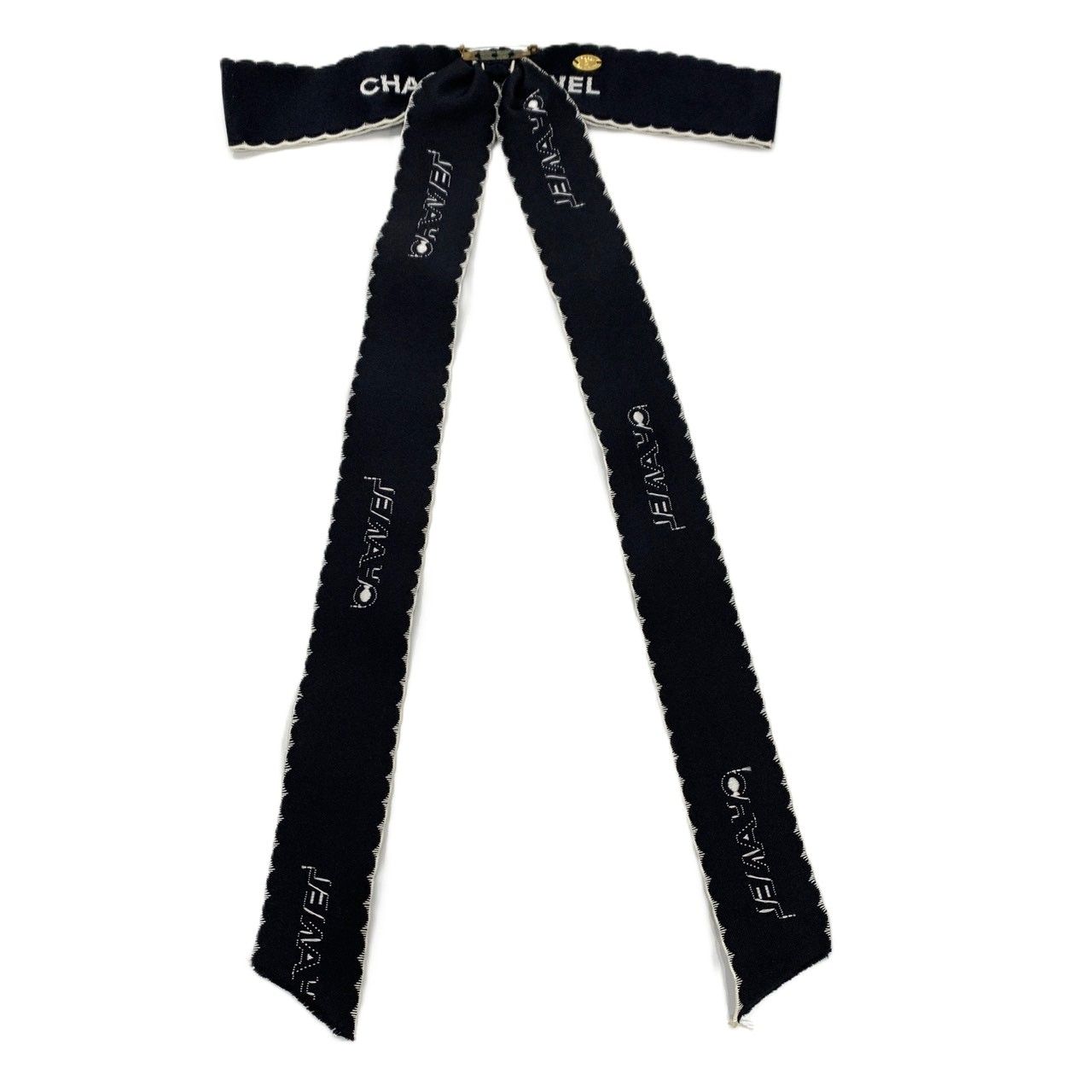再値下げ！CHANEL ブラックリボン ブローチ　ヴィンテージ 中古・古着通販】CHANEL (シャネル) リボンブローチ ブラック