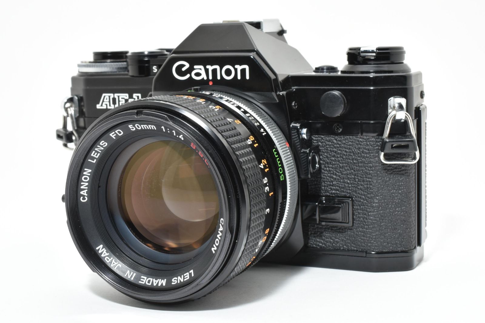 4736 キヤノン Canon AE-1 Black FD 50mm f/1.4 S.S.C フィルム 一眼