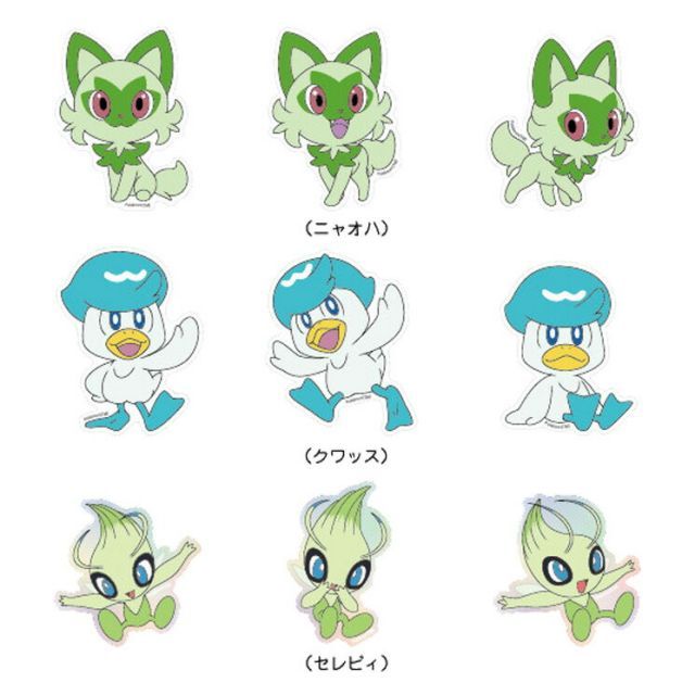 種類6：エーフィ_ブラッキー ポケモン ステッカー シール キャラクター