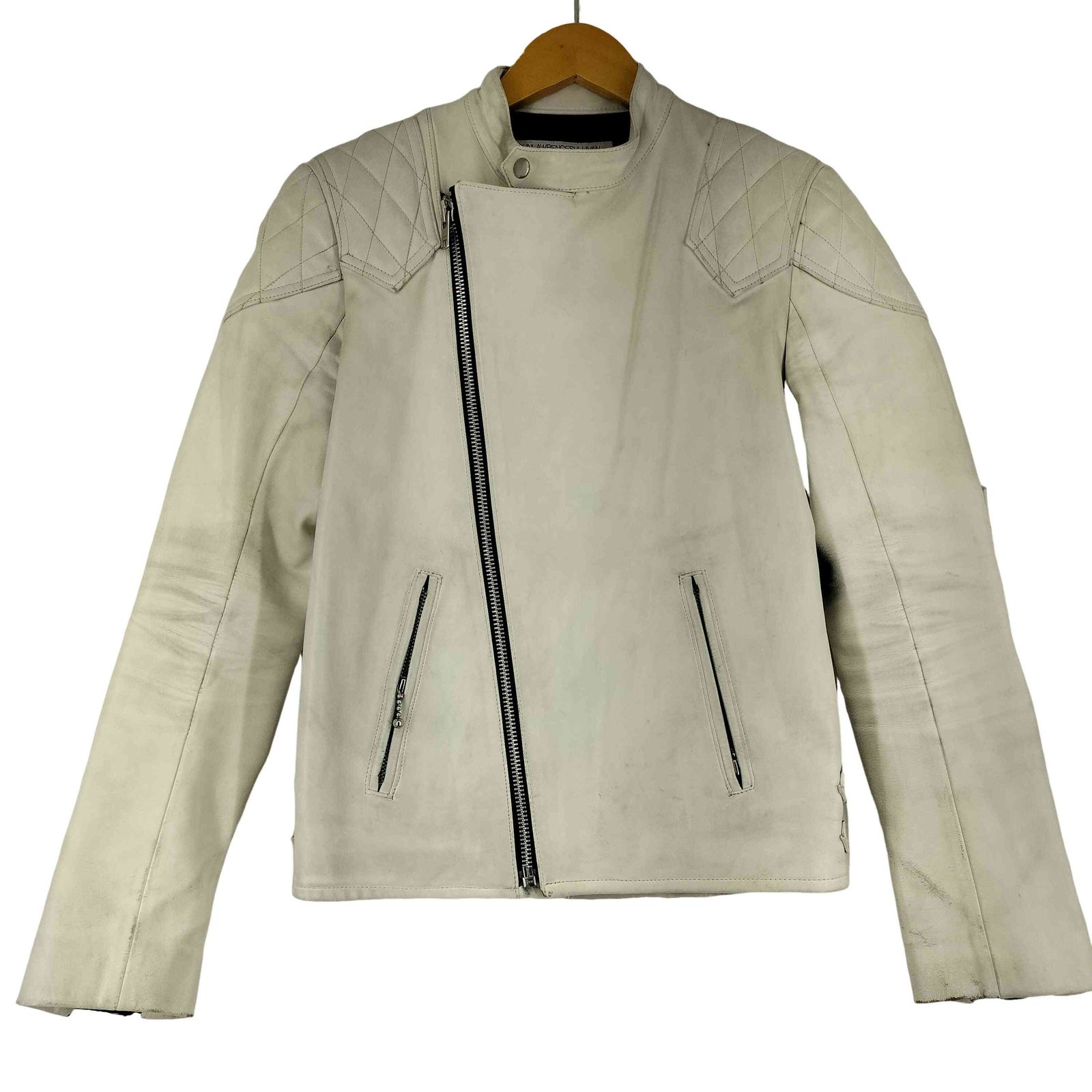 ジョンローレンスサリバン ゴールド レザーライダース ジャケット 38 本革 美品・激レア】ジョンローレンスサリバン ゴールドレザーライダース