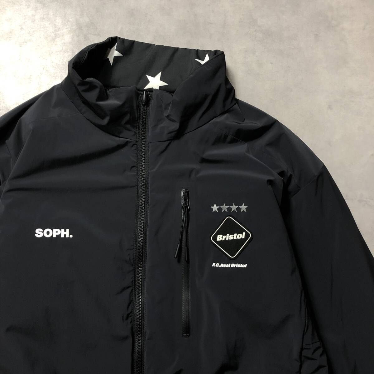 GQ4397◇F.C.Real Bristol : REVERSIBLE PADDED BLOUSON◇M◇黒系