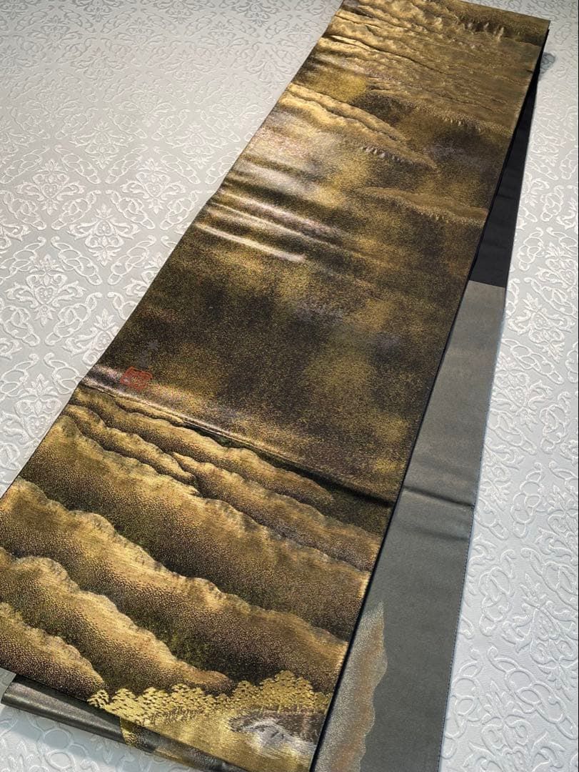 横山大観 じゅらく 袋帯 朝陽霊峰 富士山 金糸 銀糸 正絹 SA054 - メルカリ
