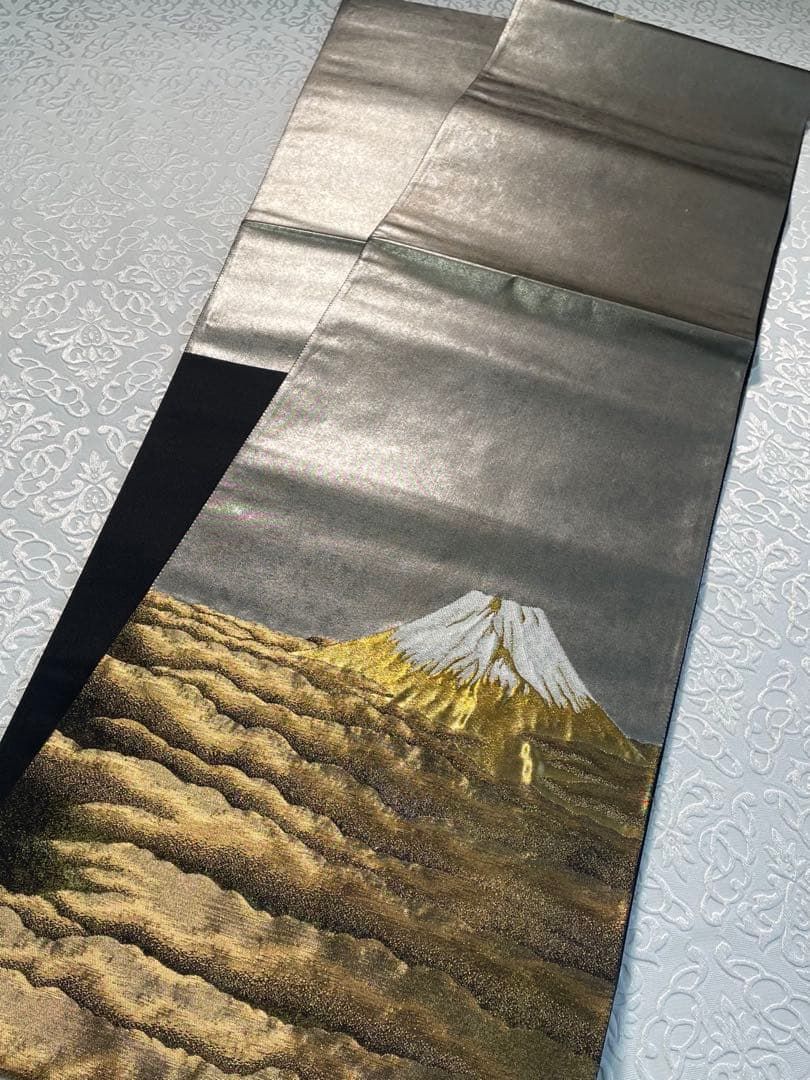 横山大観 じゅらく 袋帯 朝陽霊峰 富士山 金糸 銀糸 正絹 SA054 - メルカリ