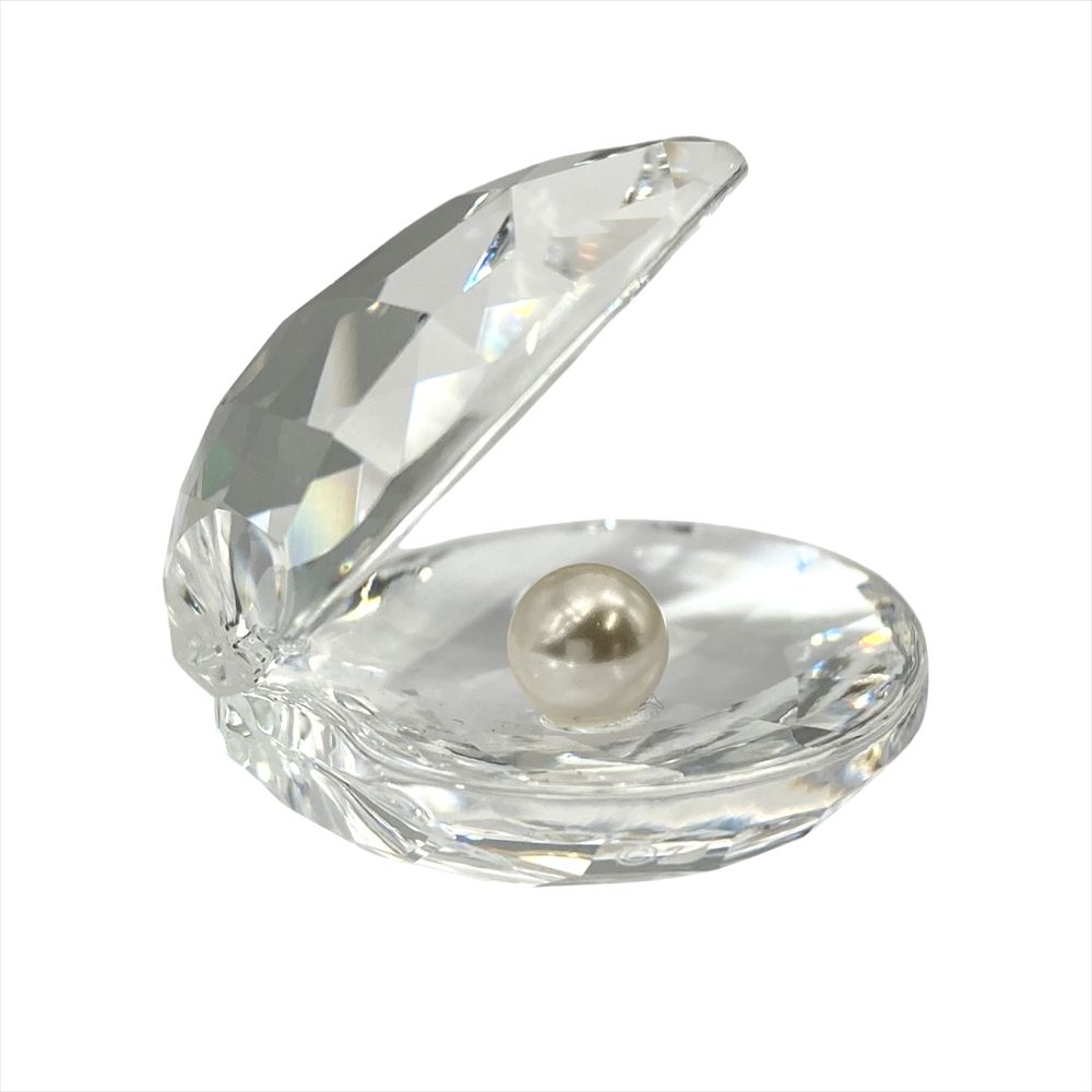 スワロフスキー SWAROVSKI シェル ホワイトパール オブジェ 置物