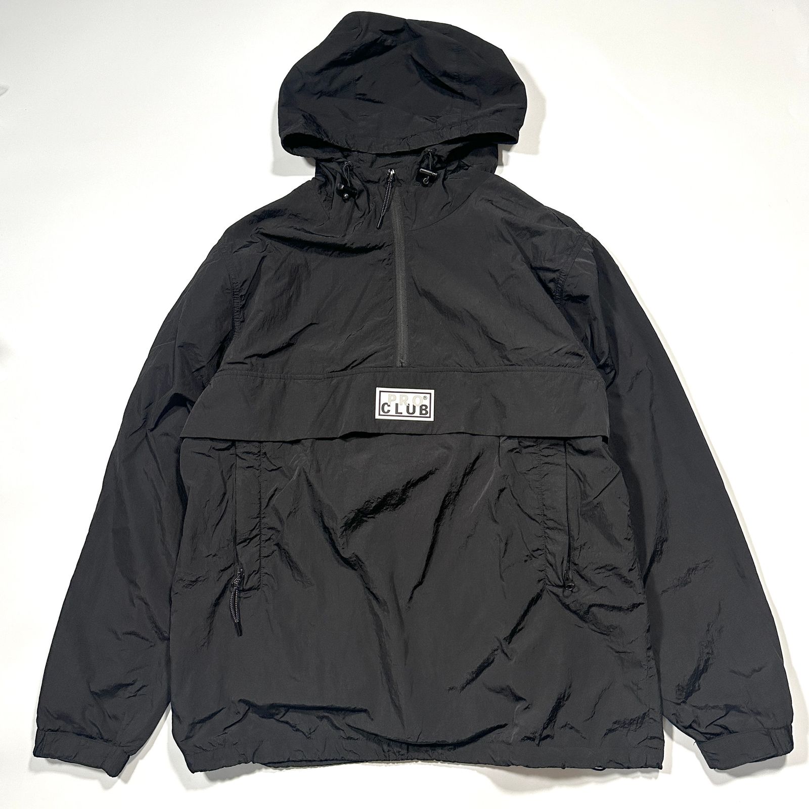PRO CLUB プロクラブ ブラック アノラックフーデッドジャケット フード