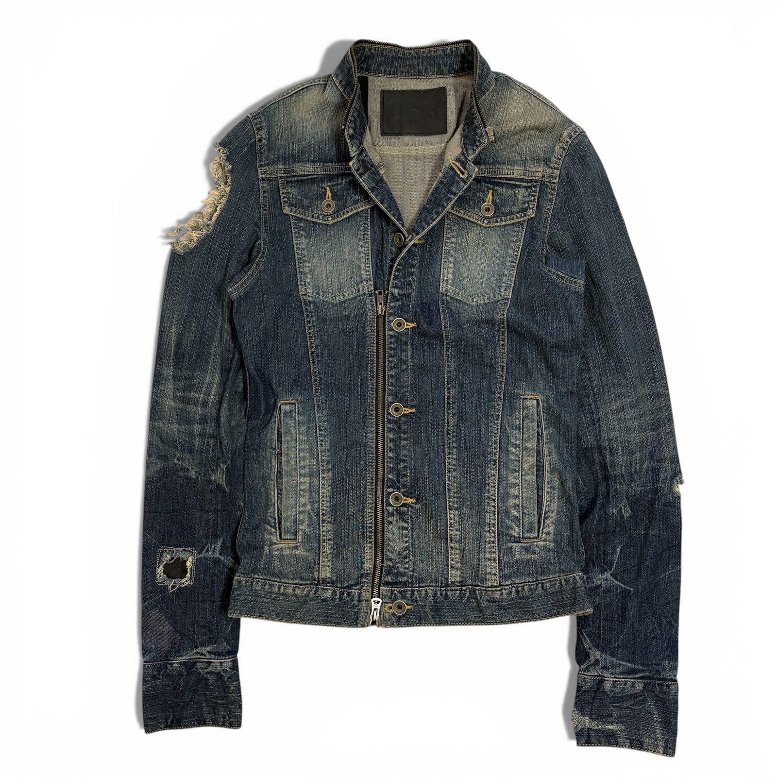 LGB ルグランブルー バッククロス ダメージ デニムジャケット Gジャン