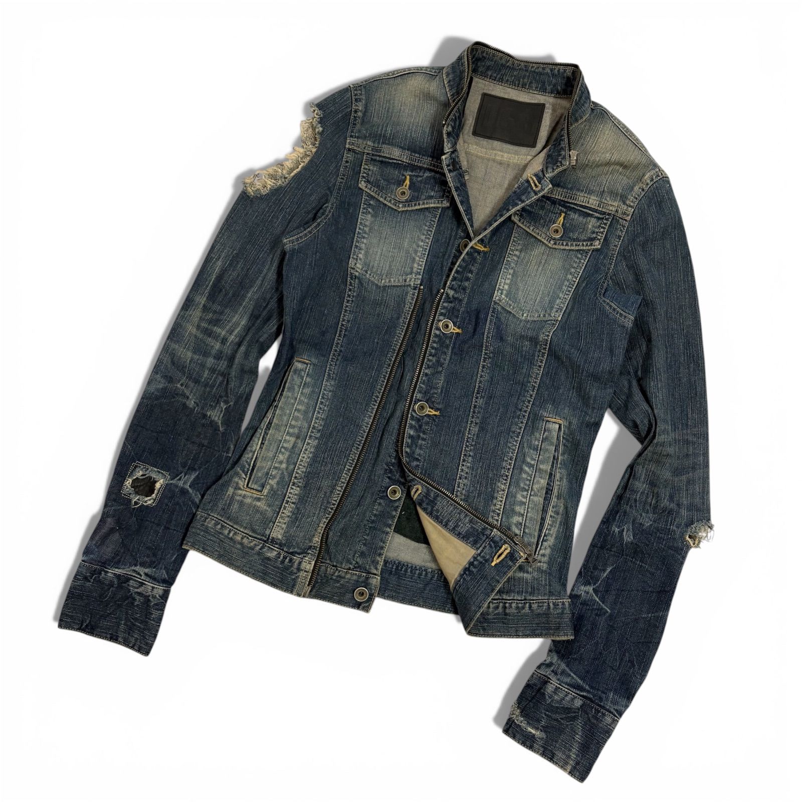 LGB ルグランブルー バッククロス ダメージ デニムジャケット Gジャン