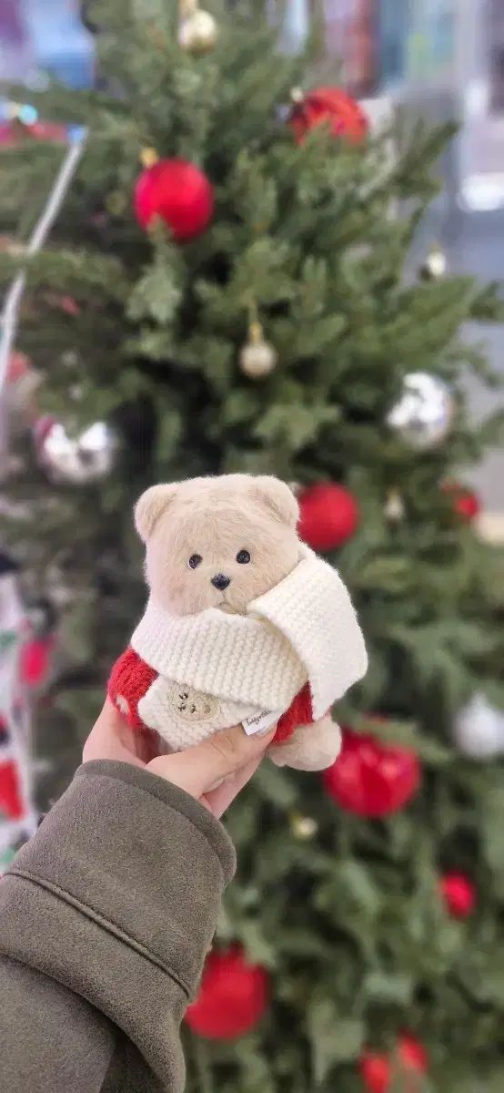 送料無料，人気セール クリスマス テディベア ぬいぐるみ ニット + マフラー 正規品 その他