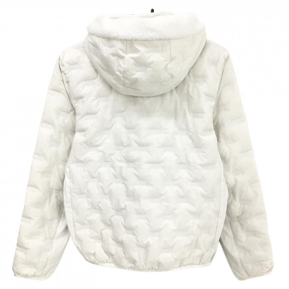 new balance ゴルフ用　ダウンジャケット【超美品】サイズ2 レディース 超美品】ニューバランスゴルフ 2WAYダウンジャケット 白×黒 サイドロゴ