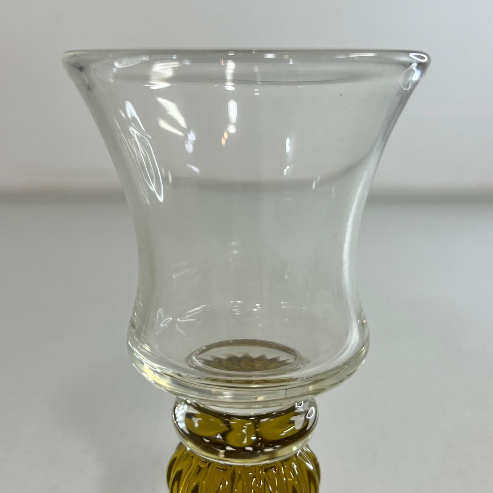 手吹き】舩木倭帆（ふなきしずほ）作 捻脚モール ワイングラス 2個