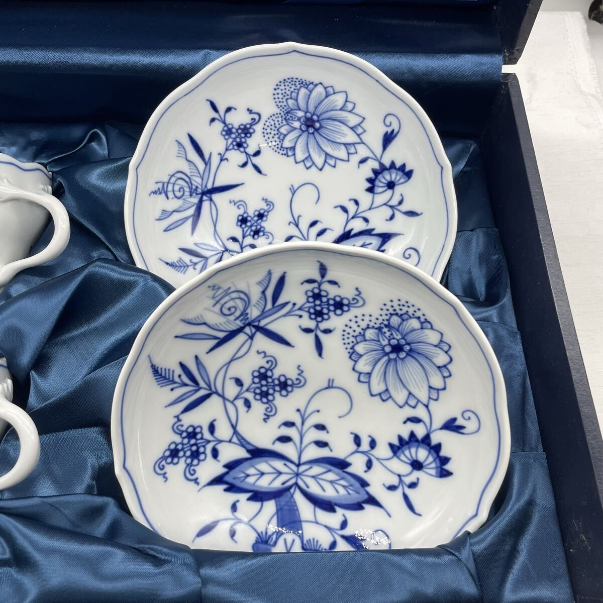 Meissen マイセン ブルーオニオン カップ お皿 2客セット 専用木箱入り