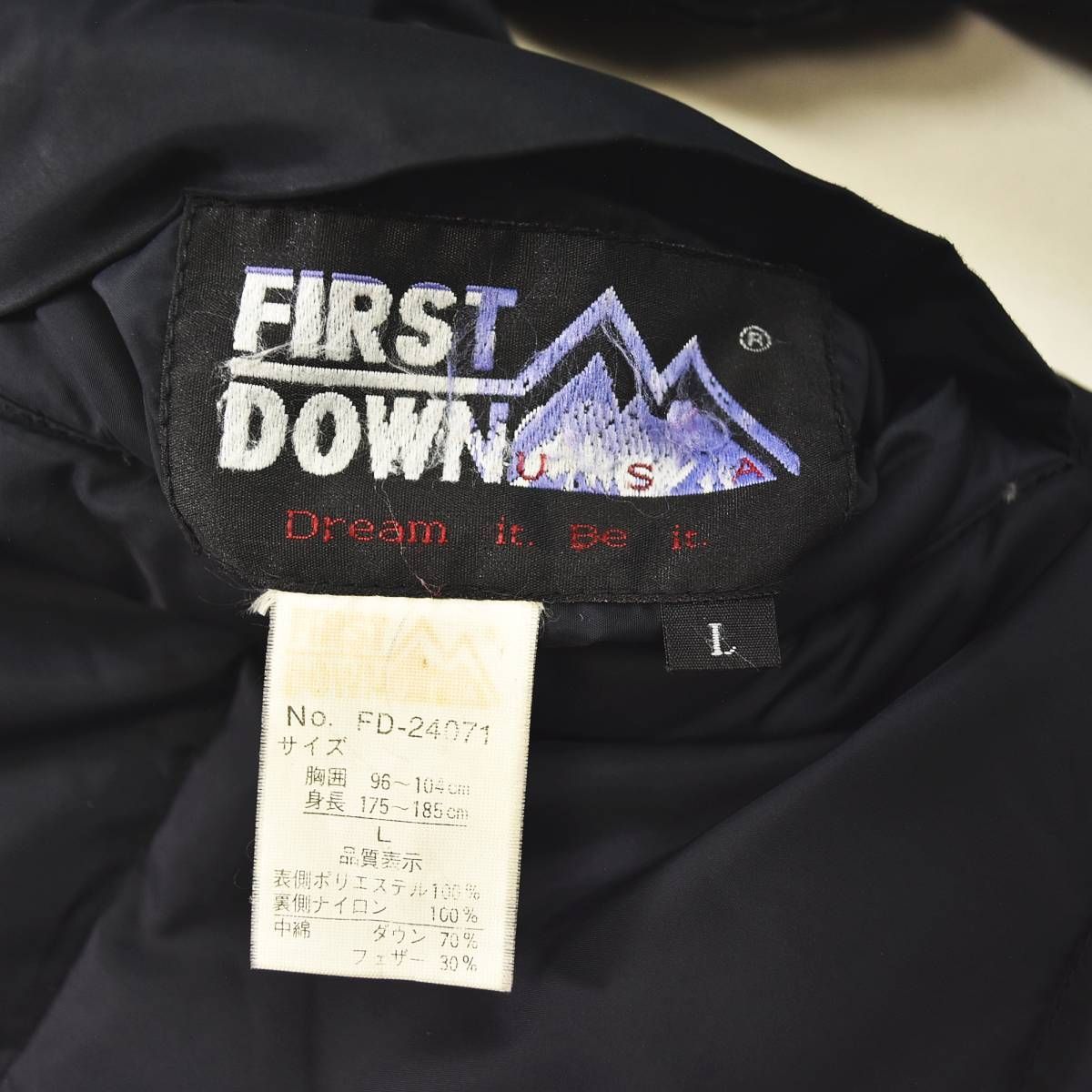 90sヴィンテージ ファーストダウン FIRSTDOWN リバーシブル ダウン 