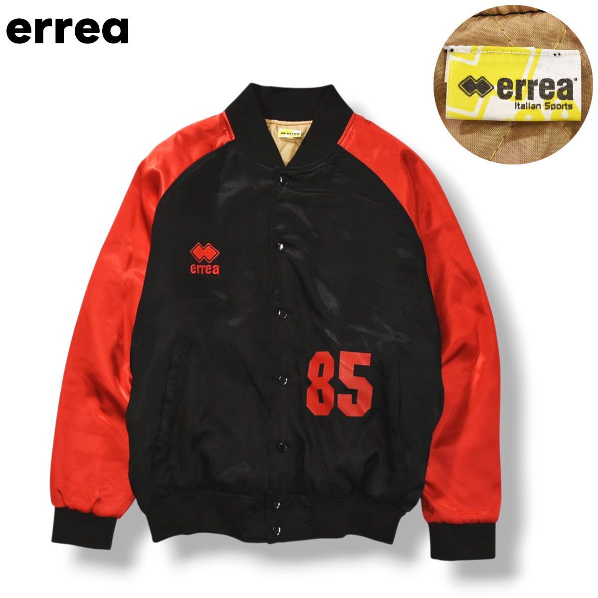 美品】 エレア errea サテン スタジアム ジャケット スタジャン 裏地