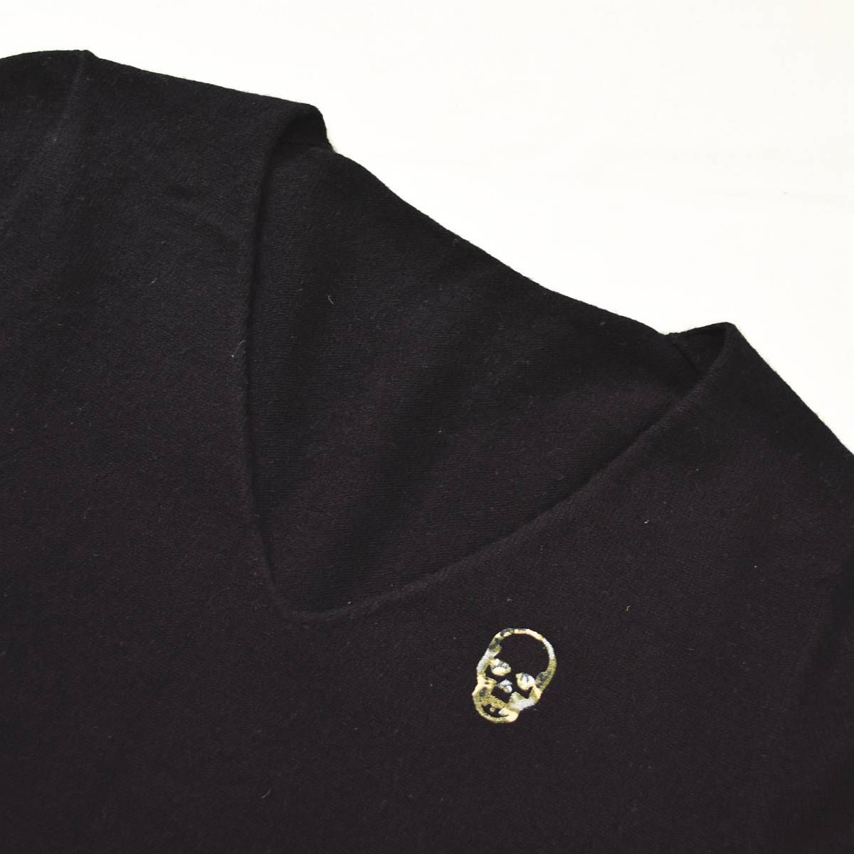 極美品/カシミヤ100% ルシアンペラフィネ ニット　セーター　ブラック　スカル ルシアン・ペラフィネ カシミヤ100% スカル セーター ブラック サイズM