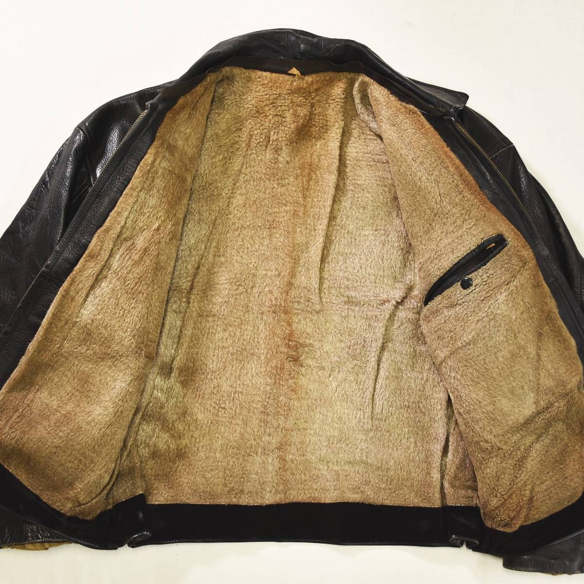 入手困難】 60s 70s ヴィンテージ unknown 牛革 カウハイド レザー